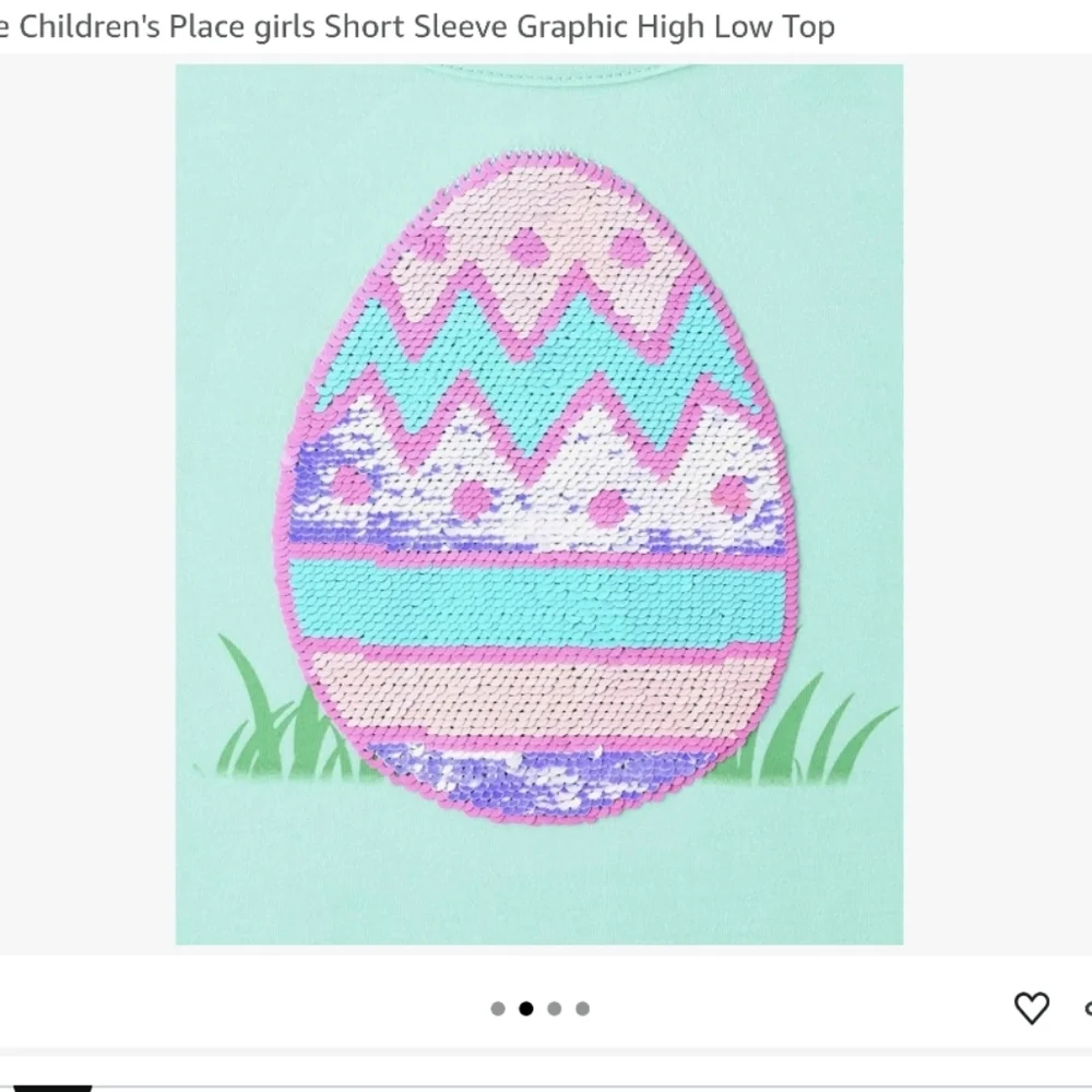 NWT The Children's Place Aqua Easter Egg Tee